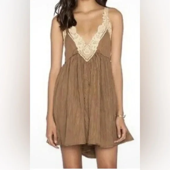 Free People Breathless lave mini babydoll dress. Size medium. - Picture 7 of 15